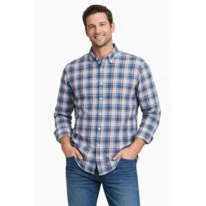 Untuckit Slim Fit Wrinkle Free Plaid Button Down Size Large Casual Business